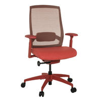 DREHSTUHL Netzbespannung Rot  - Rot, MODERN, Kunststoff/Textil (65/95 - 103/70cm) - MID.YOU