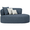 RÉCAMIERE in Chenille Blau, Beige  - Blau/Beige, MODERN, Kunststoff/Textil (166/86/105cm) - Hom`in