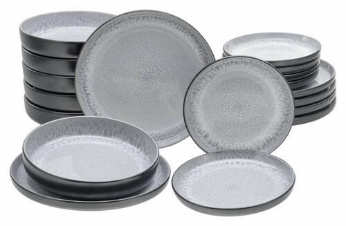 TAFELSERVICE Hellgrau 18-teilig  - Hellgrau, Trend, Keramik - Creatable