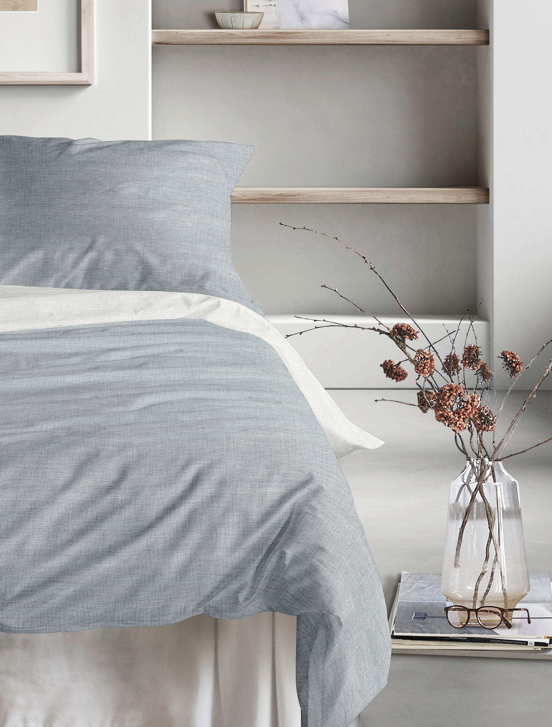 Thumbnail - Irisette Wendebettwäsche, Blau, Textil, Graphik, 135x200 cm, pflegeleicht, hautfreundlich, bügelleicht, weiche und ansch...