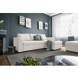 ECKSOFA Weiß Cord, Velours  - Schwarz/Weiß, Design, Kunststoff/Textil (243/155cm) - Xora