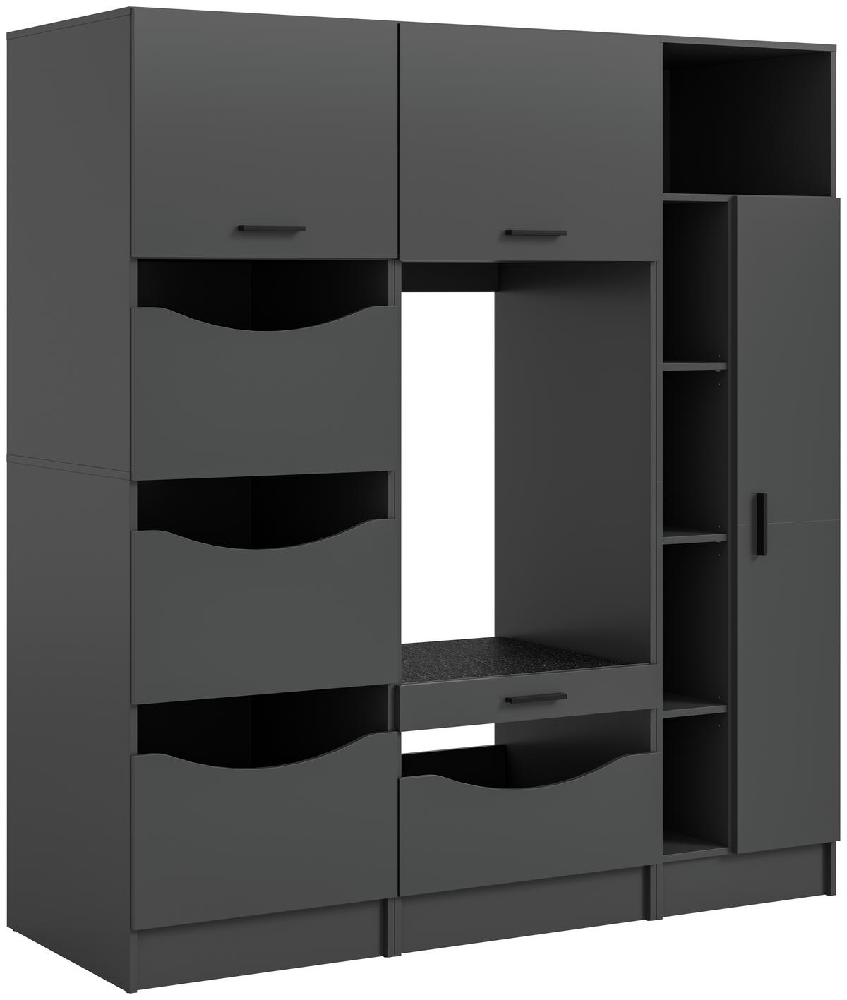 HAUSWIRTSCHAFTSRAUM 176/195/68 cm  in Anthrazit  - Anthrazit, Basics, Holzwerkstoff (176/195/68cm) - MID.YOU