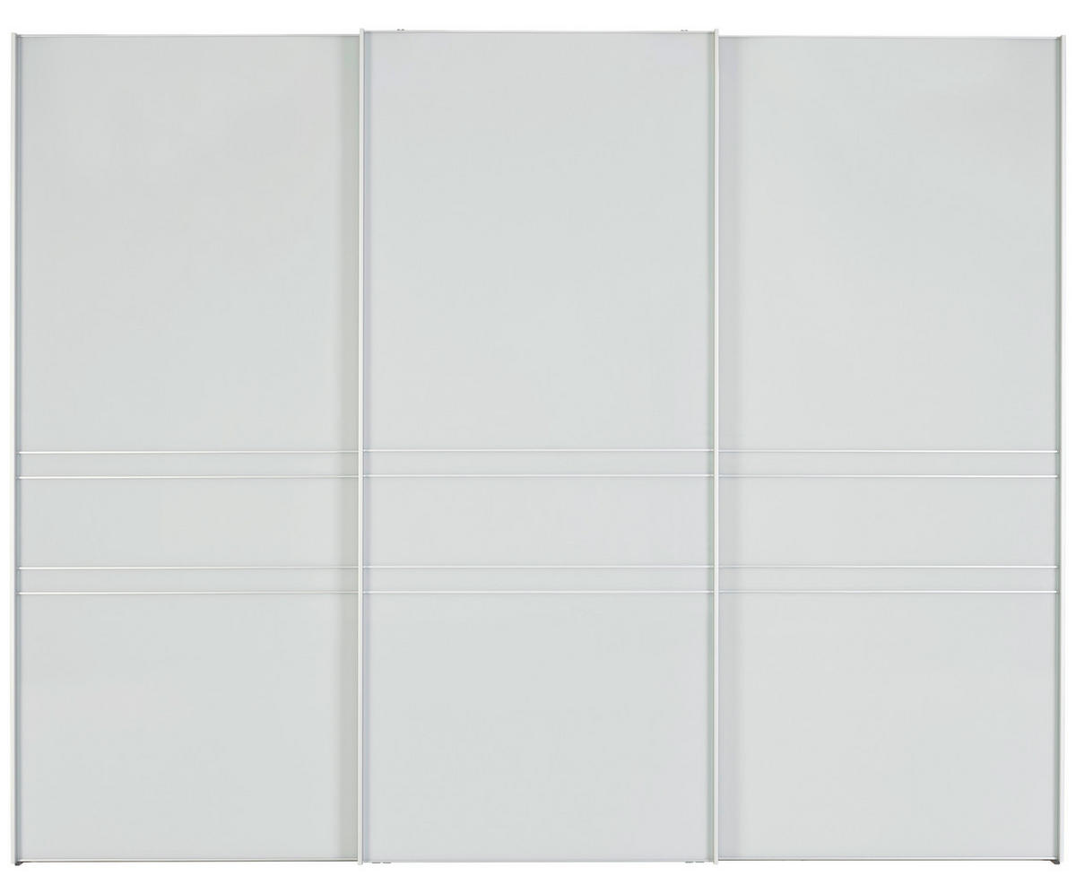 SCHWEBETÜRENSCHRANK 280/222/68 cm 3-türig Anthrazit, Hellgrau  - Anthrazit/Hellgrau, KONVENTIONELL, Glas/Holzwerkstoff (280/222/68cm) - Moderano