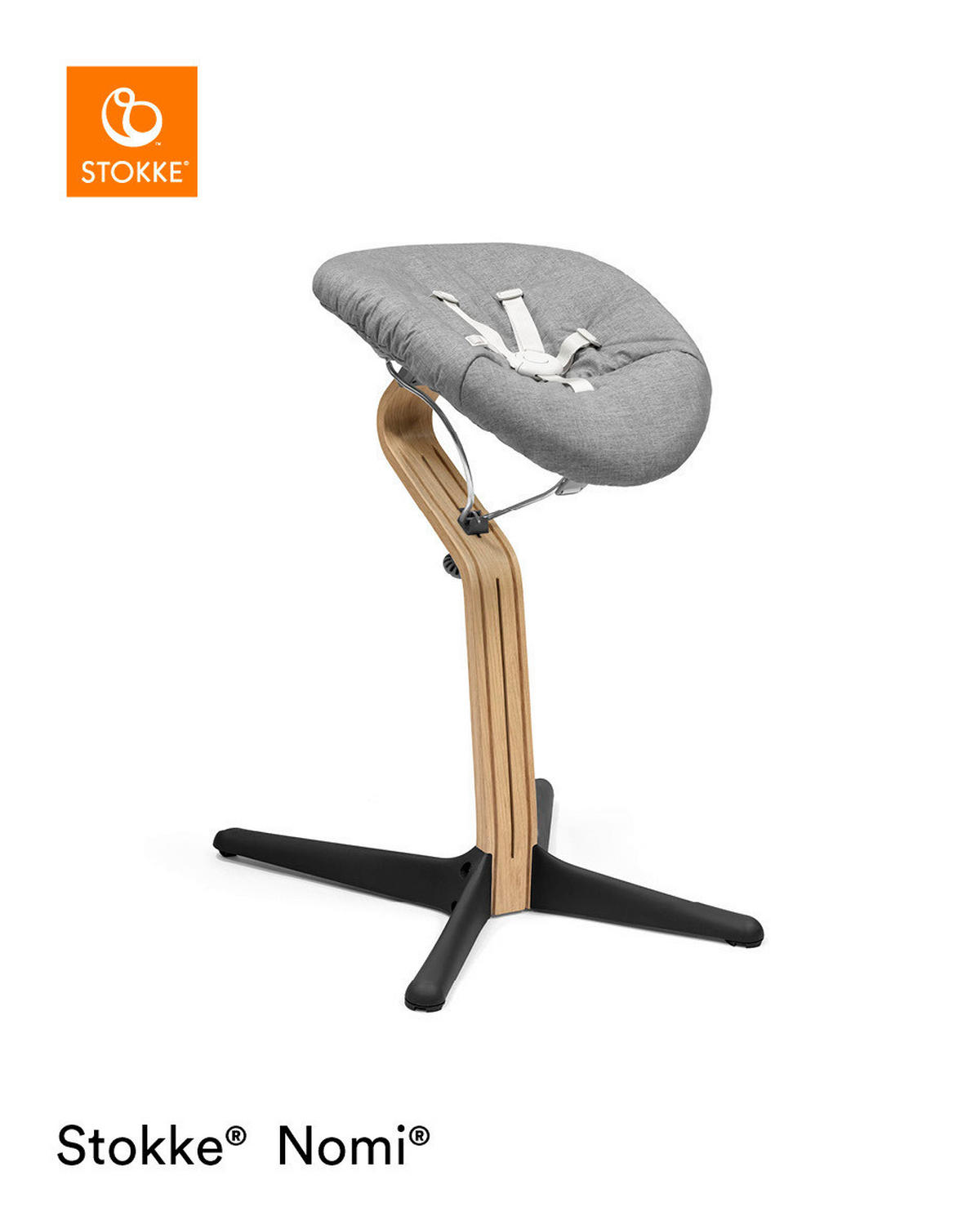 STOKKE NOMI OAK STUHL NOMI CHAIR OAK  - Eichefarben/Schwarz, Trend, Holz (52/83,50/59cm) - Stokke