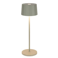 STOLNÍ LAMPA NA BATERIE, dotykový stmívač, 11/35 cm  - zelená, Trend, kov/plast (11/35cm) - Dieter Knoll