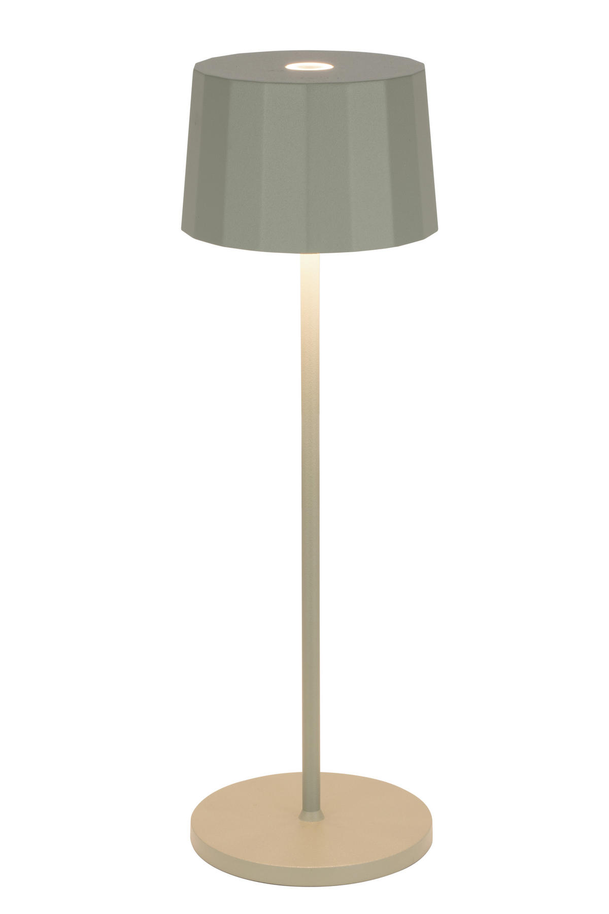 STOLNÍ LAMPA NA BATERIE, dotykový stmívač, 11/35 cm  - zelená, Trend, kov/plast (11/35cm) - Dieter Knoll