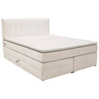 BOXSPRINGBETT 160/200 cm  in Beige  - Beige/Schwarz, Basics, Kunststoff/Textil (160/200cm) - Boxxx