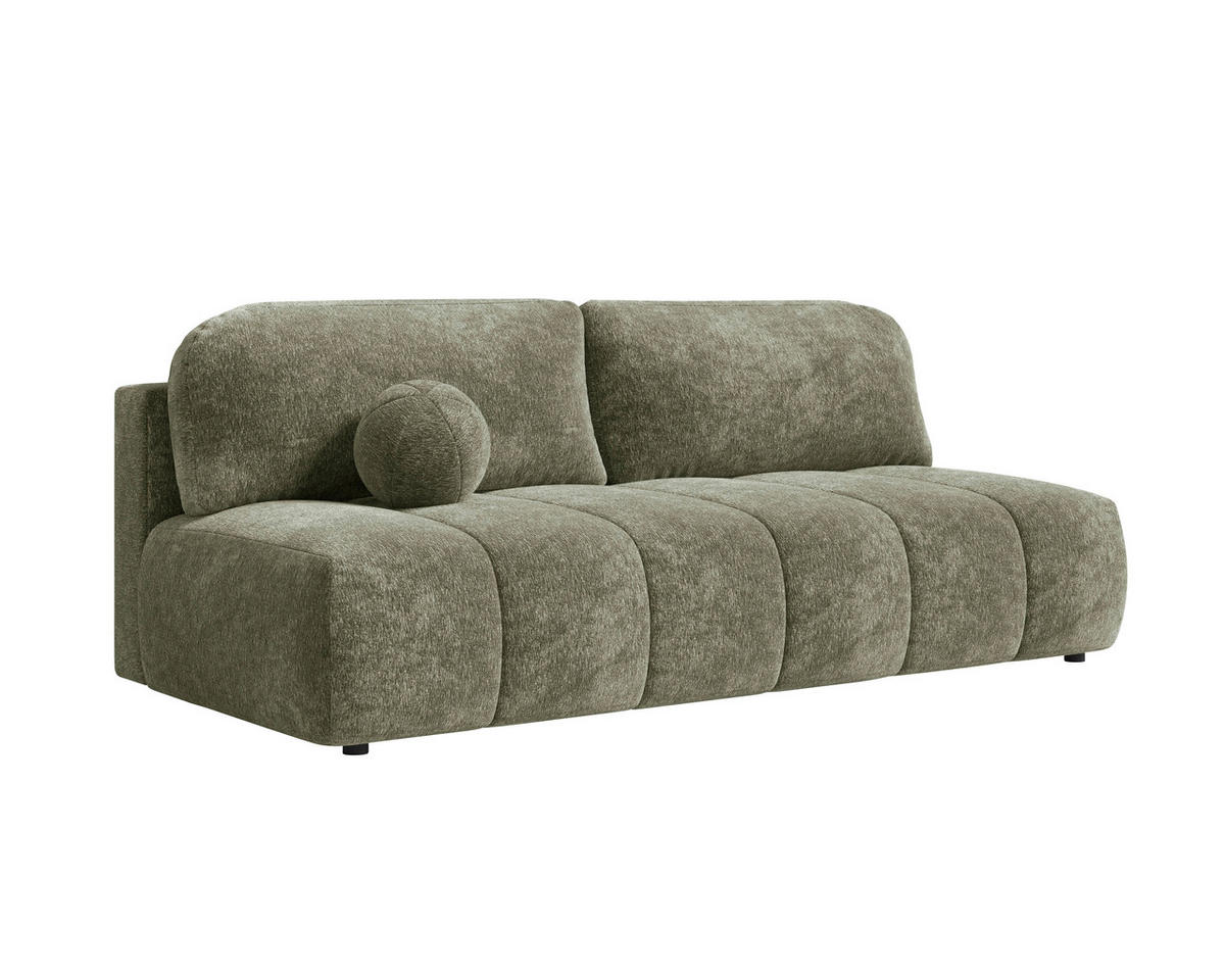 SCHLAFSOFA Chenille Grün  inkl. Zierkissen, Rückenkissen, Bettkasten, Schlaffunktion, Rücken echt, Liegefläche im Originalstoff  - Schwarz/Grün, MODERN, Kunststoff/Textil (210/88/104cm) - Milino