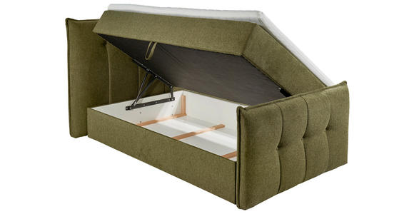 BOXBETT 120/200 cm  in Olivgrün  - Olivgrün, KONVENTIONELL, Textil (120/200cm) - Carryhome