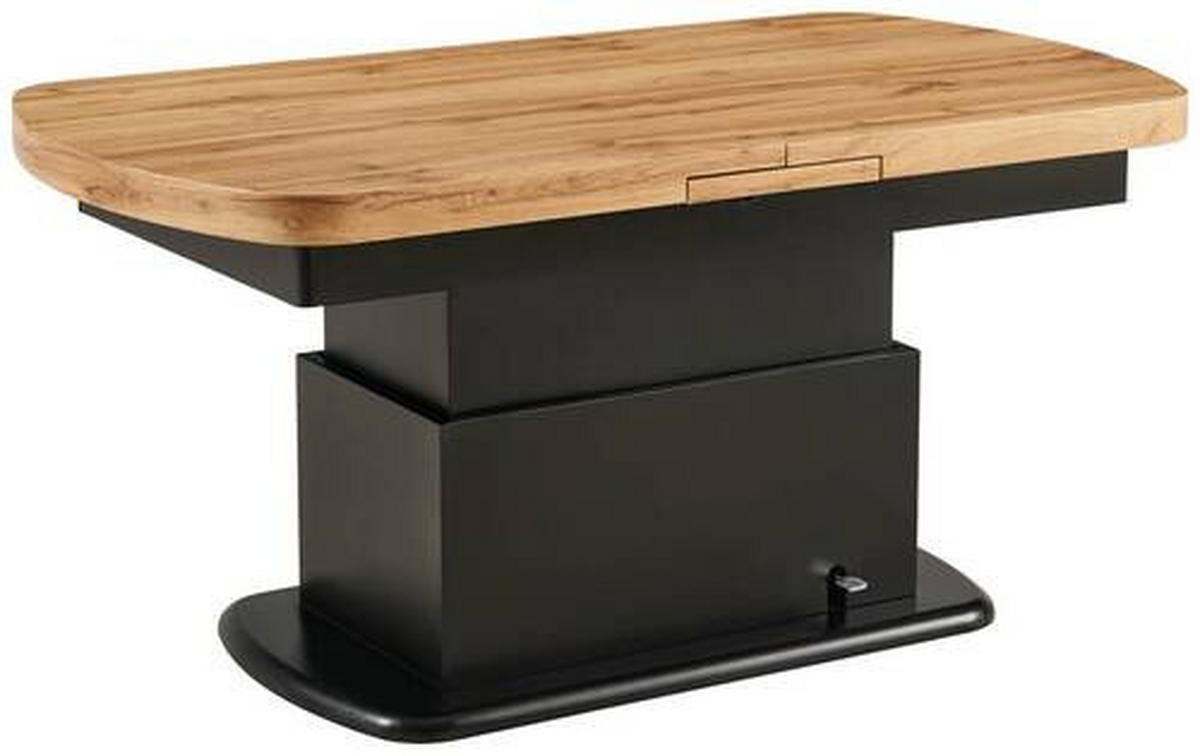 SOFFBORD i trä 135-160/75/51-79,9 cm  - svart/ekfärgad, Design, trä (135-160/75/51-79,9cm) - Livetastic