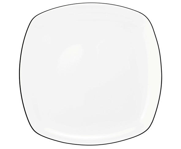 FRÜHSTÜCKSTELLER Schwarz, Weiß 20 cm Lido Black Line  - Schwarz/Weiß, Basics, Keramik (20cm) - Seltmann Weiden