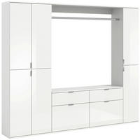 GARDEROBE 3-teilig 212/193/34 cm  - Weiss Hochglanz, Modern, Holzwerkstoff (212/193/34cm) - MID.YOU