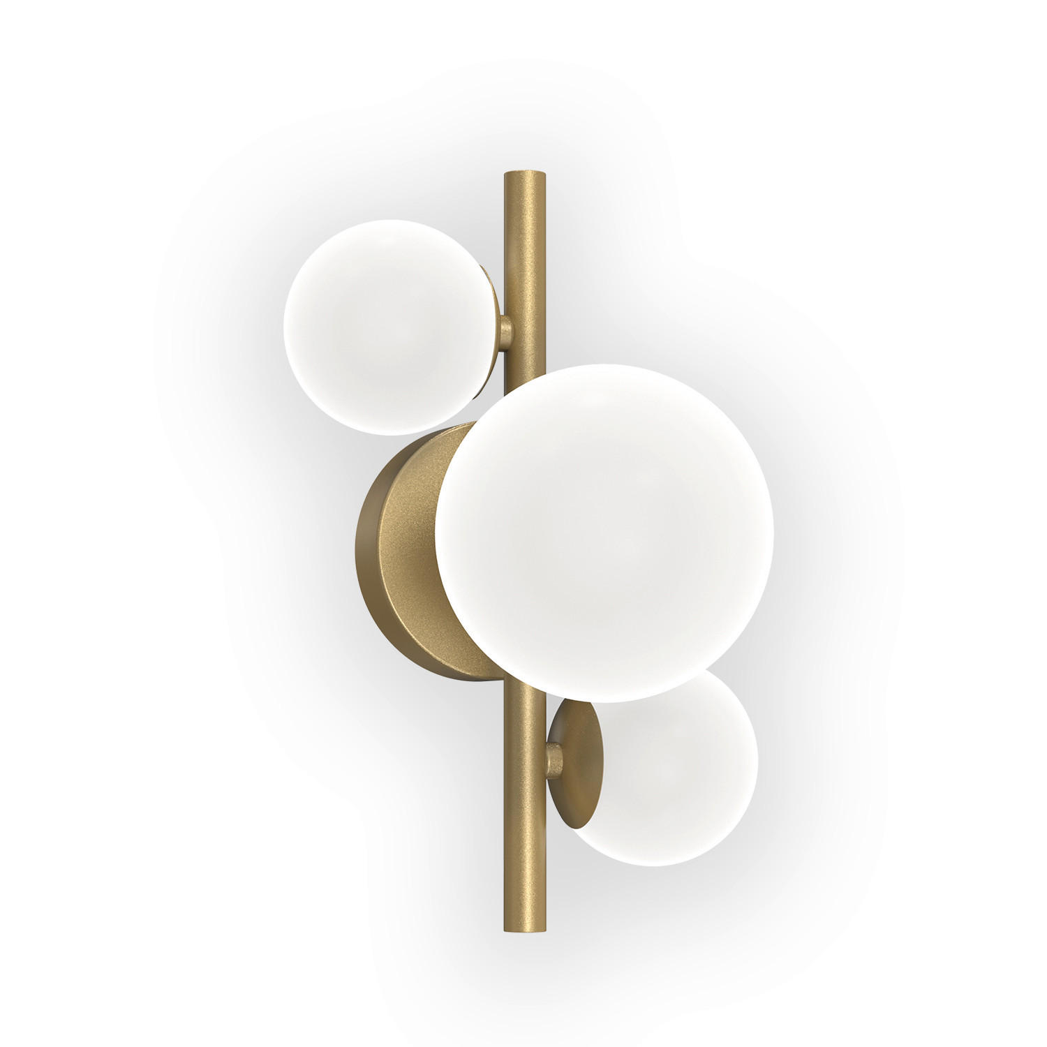 WANDLEUCHTE Paloma 23/33/18 cm   - Goldfarben, Design, Glas/Metall (23/33/18cm)