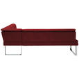 ECKBANK 213/154 cm in Chromfarben, Bordeaux - Chromfarben/Bordeaux, Design, Textil/Metall (213/154cm) - Novel
