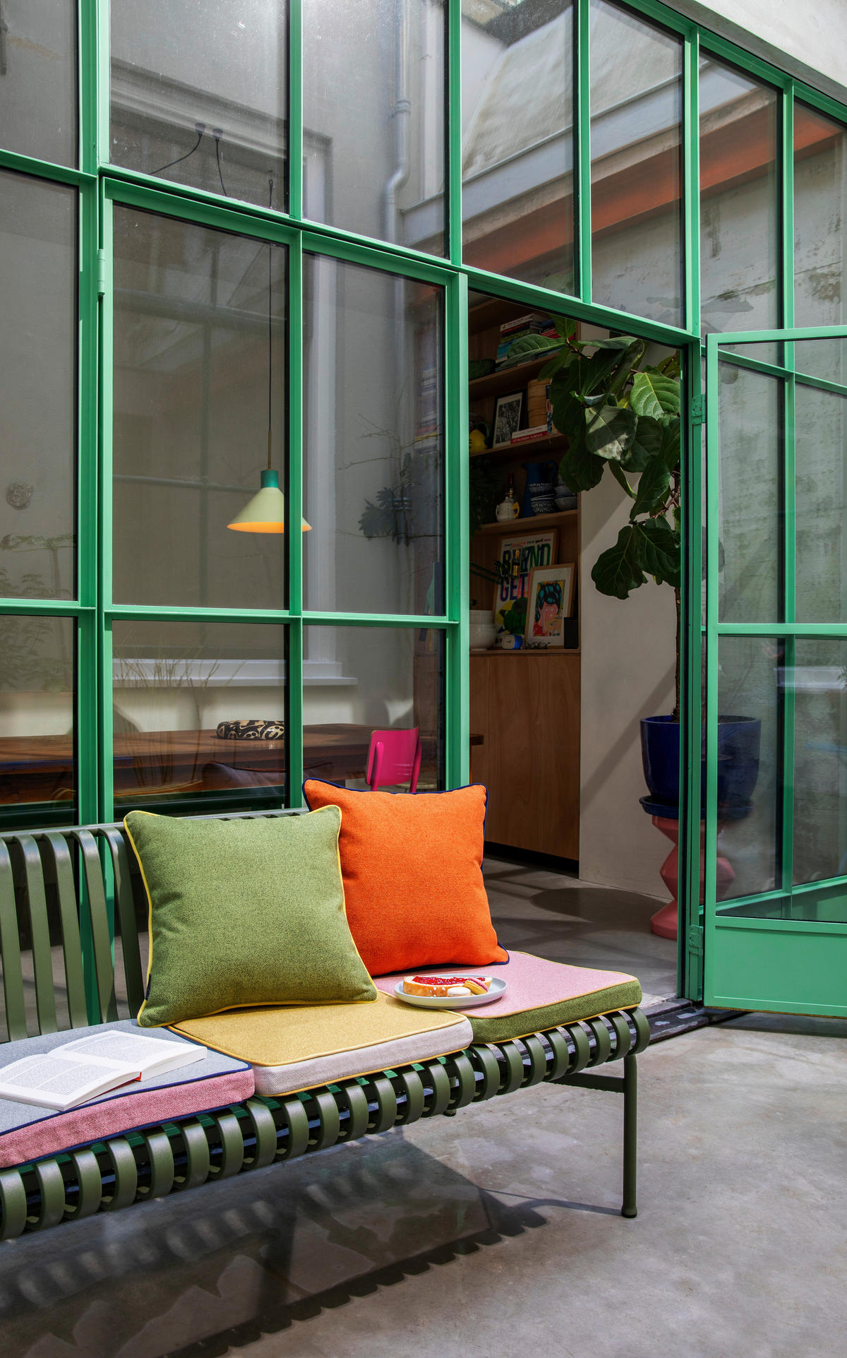 SITZKISSEN 40/40/5 cm  - Hellrosa/Hellgrau, Basics, Textil (40/40/5cm)