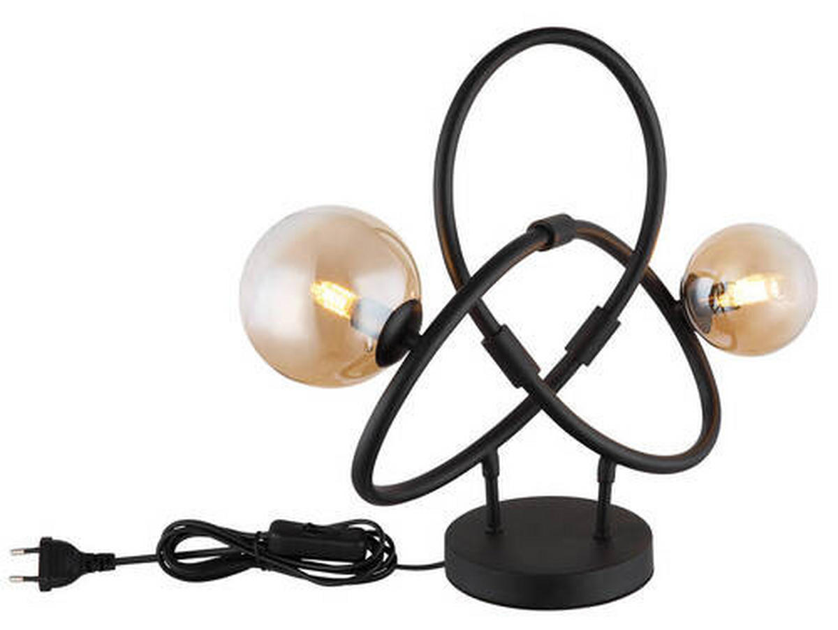 NAMIZNA LED-SVETILKA     46/15/38,5 cm          - črna/prozorno, Design, kovina/umetna masa (46/15/38,5cm) - Globo