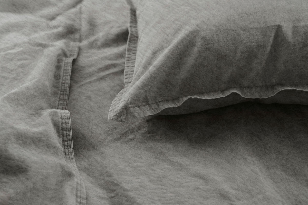 BETTWÄSCHE Flanell 155/220 cm  - Graphitfarben, Basics, Textil (155/220cm)