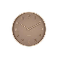 WANDUHR Nervadura Hellbraun  - Hellbraun, Basics, Holzwerkstoff (41cm) - Karlsson