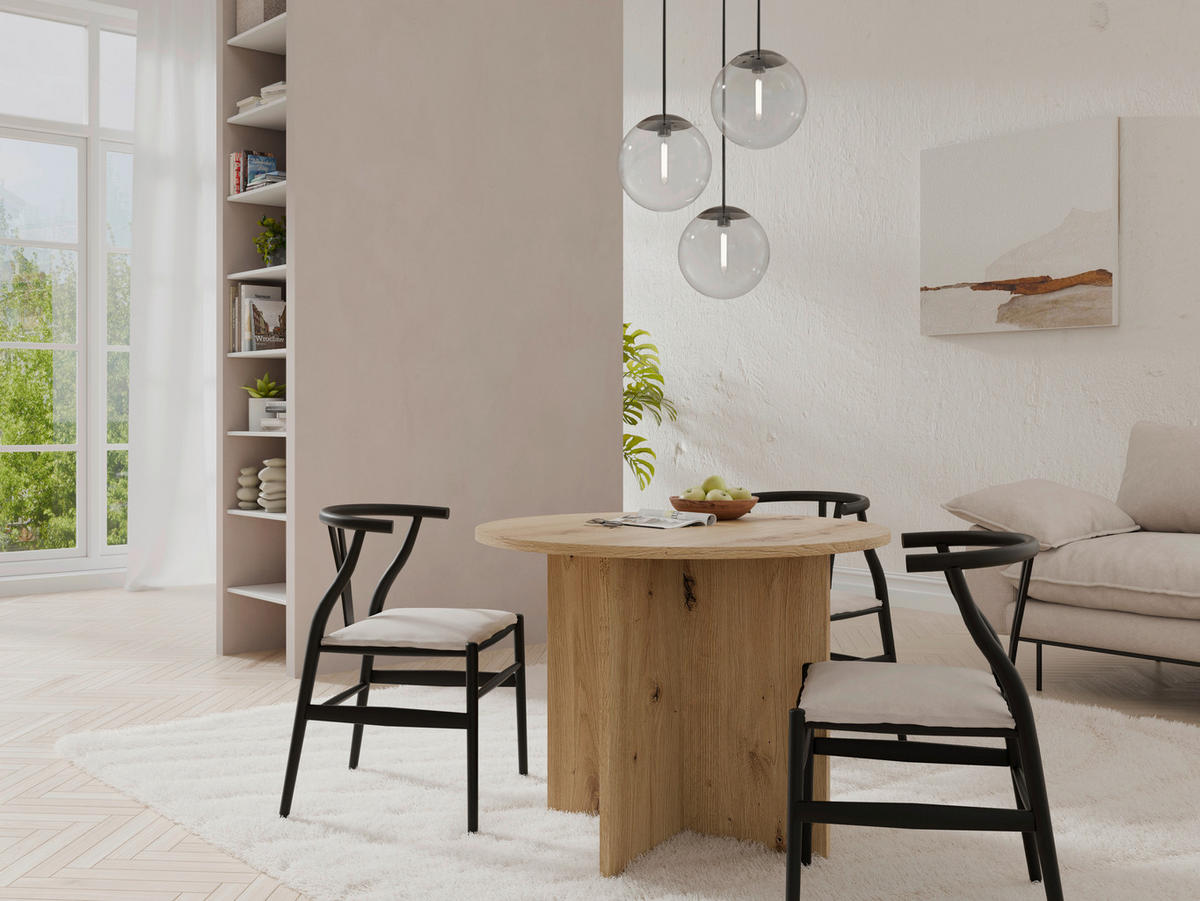 ESSTISCH in Holzwerkstoff 100/100/76 cm  - Wildeiche, Design, Holzwerkstoff (100/100/76cm) - Lomoco