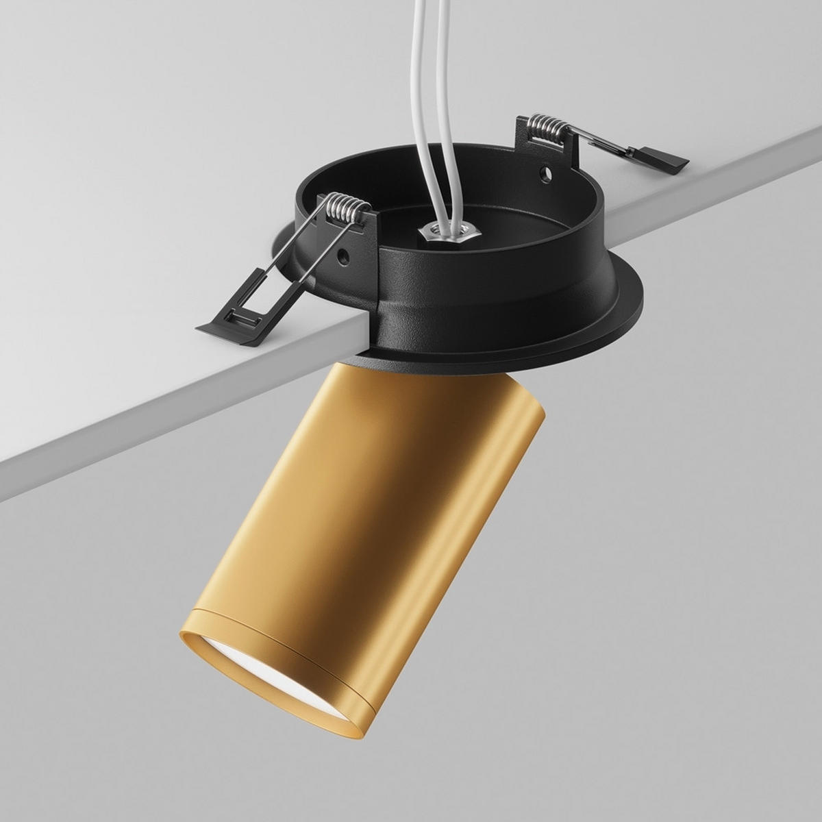 DECKENLEUCHTE  5,2/12,3 cm    - Goldfarben/Schwarz, Modern, Metall (5,2/12,3cm) - MAYTONI
