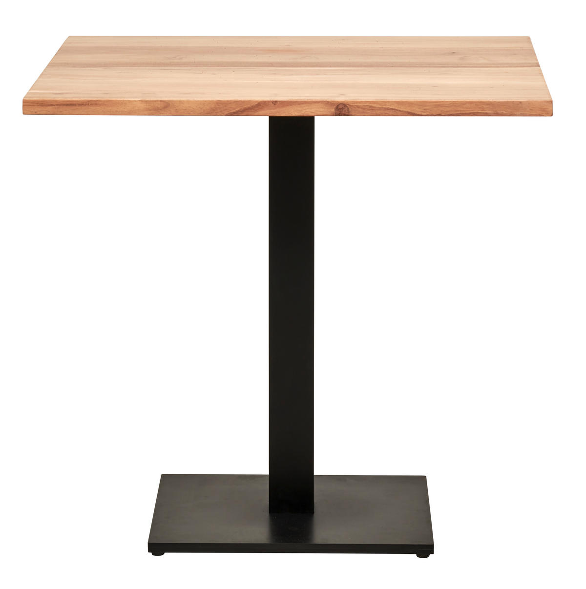 BISTRO STOLEK, akácie, černá, barvy akácie - černá/barvy akácie, Moderní, kov/dřevo (80/76/80cm) - Livetastic