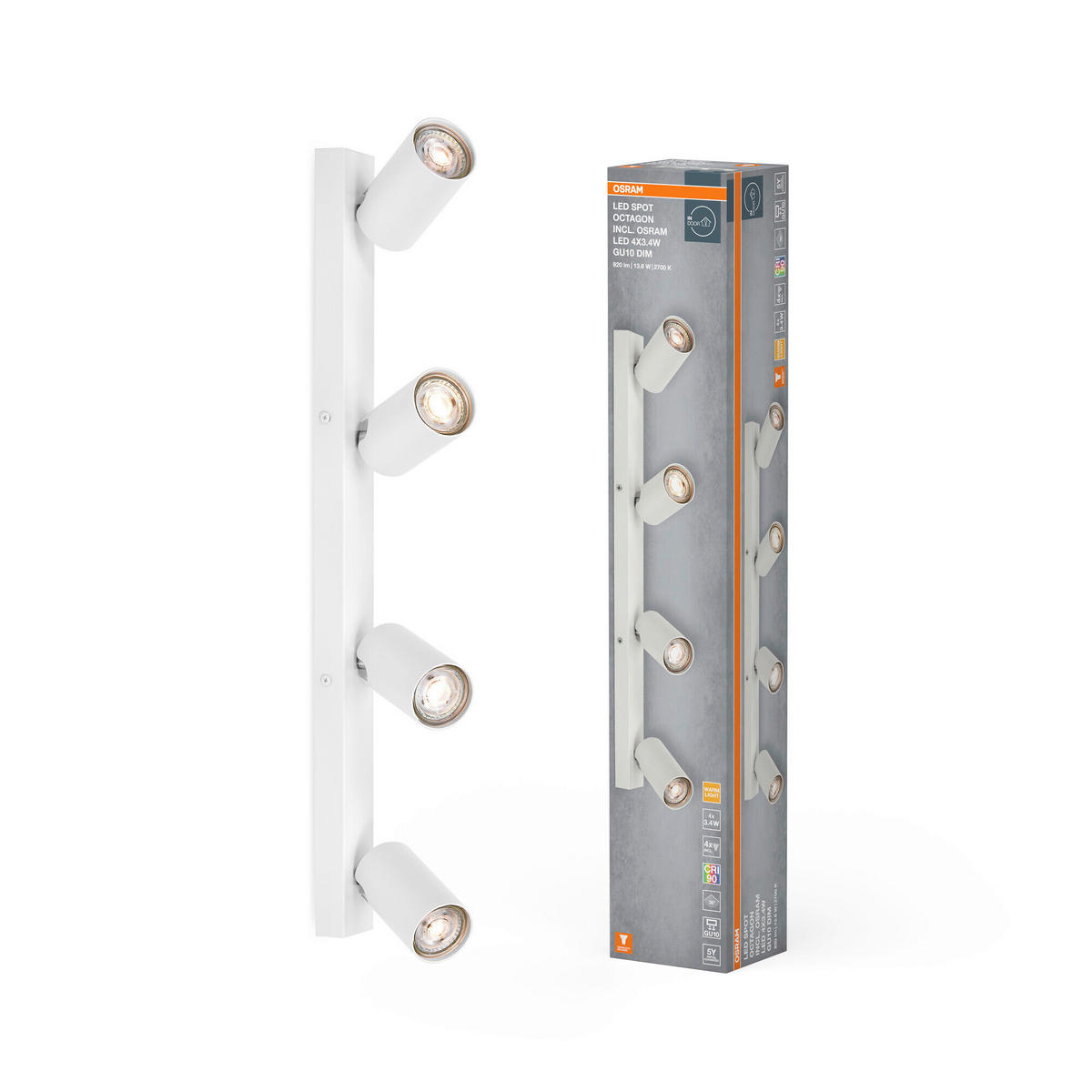 LED-STRAHLER 60/6/14 cm   - Weiß, Basics, Metall (60/6/14cm) - Osram