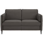 2,5-SITZER Latina in Echtleder Mokka   - Schwarz/Mokka, Design, Leder/Metall (164/84/99cm) - Dieter Knoll