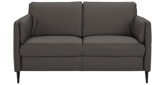 2,5-SITZER Latina in Echtleder Mokka   - Schwarz/Mokka, Design, Leder/Metall (164/84/99cm) - Dieter Knoll