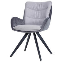 STOLICA S NASLONOM ZA RUKE  crna, svijetlo siva, tamno siva  drvo, metal, tekstil      - tamno siva/svijetlo siva, Moderno, drvo/metal (58/85/63cm) - MID.YOU