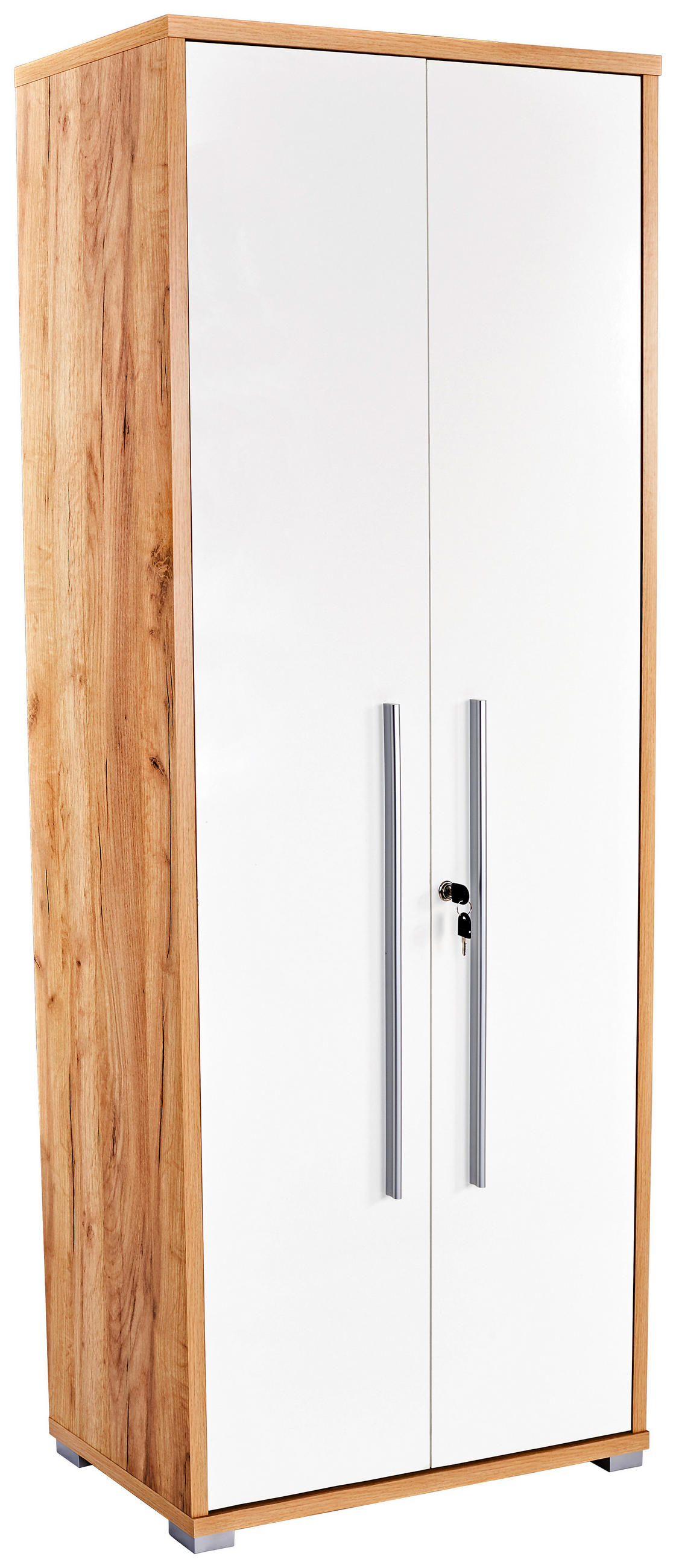 Aktenschrank Versperrbar Profi Eiche Dekor, Weiß B 75 Cm