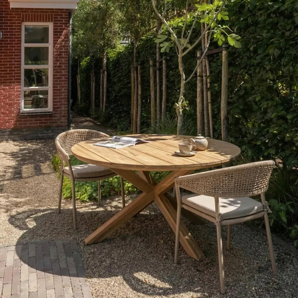 GARTENTISCH 135/135/76 cm Holz rund  - Naturfarben, MODERN, Holz (135/135/76cm) - Livetastic