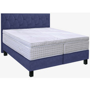 BOXSPRINGBETT 160/200 cm in Blau - Blau/Schwarz, KONVENTIONELL, Holz/Textil (160/200cm) - Elegando