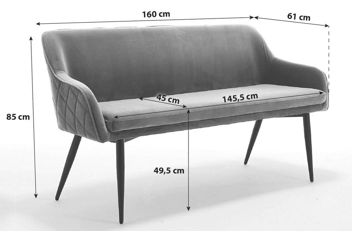 MATGRUPP i trä, metall, textil cremefärgad, naturfärgad  - cremefärgad/naturfärgad, Modern, metall/trä (240/110/76,5cm) - MID.YOU