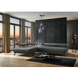 ECKSOFA in Chenille Graugrün  224/305 cm  - Schwarz/Graugrün, Design, Textil/Metall (224/305cm) - Dieter Knoll