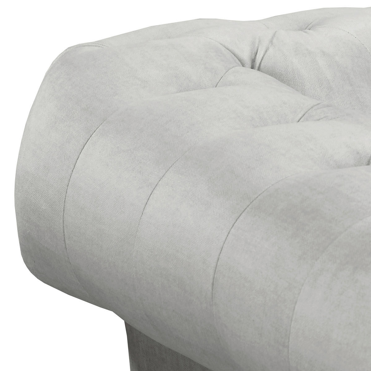 ECKSOFA Mikrofaser Hellgrau  - Hellgrau/Braun, Design, Holz/Textil (284/182cm) - P & B