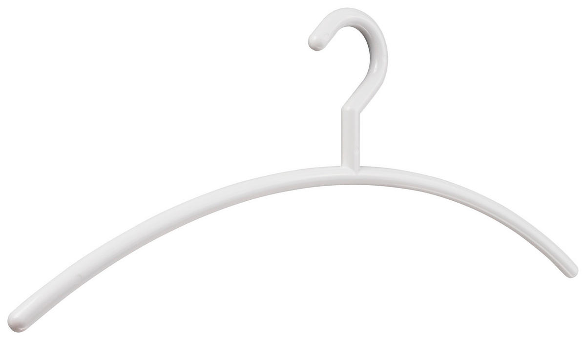 KLEIDERBÜGELSET 5-TEILIG 45 cm Kunststoff  - Weiß, KONVENTIONELL, Kunststoff (45cm)