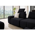 ECKSOFA in Velours Anthrazit  - Anthrazit/Schwarz, Design, Kunststoff/Textil (326/236cm) - Xora