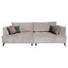 BIGSOFA in Chenille Beige  - Beige/Schwarz, Design, Textil/Metall (250/90/120cm) - home24