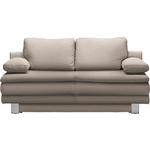 SCHLAFSOFA in Beige  - Chromfarben/Beige, Design, Textil/Metall (194/96/86cm) - Novel