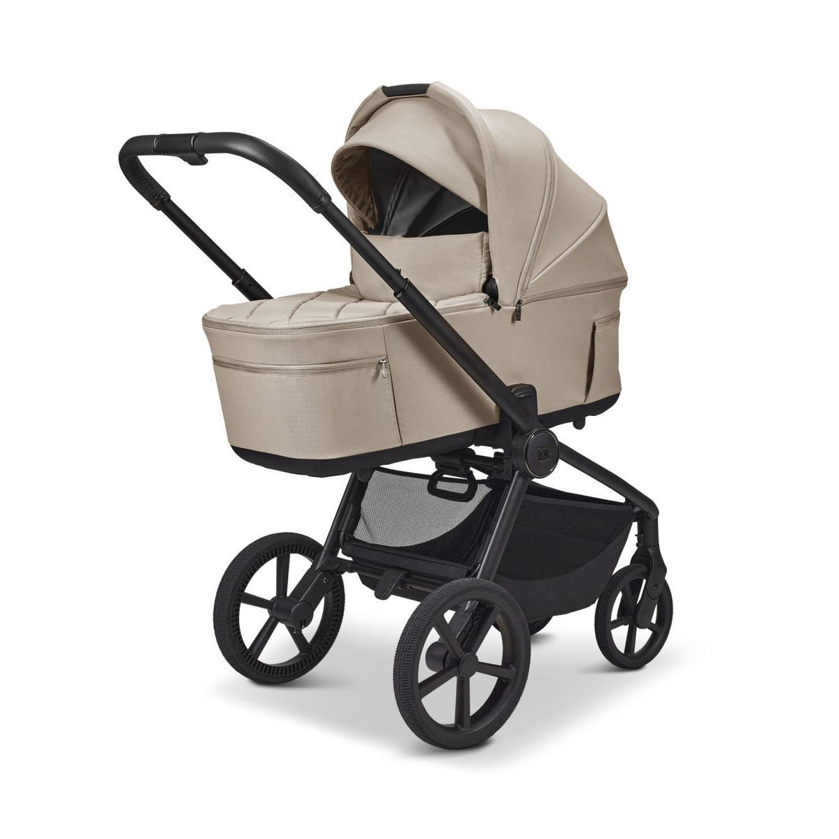 KOMBIKINDERWAGEN  Resea Fold  sand  - Sandfarben/Schwarz, Basics, Textil/Metall (116/57/94cm) - Moon