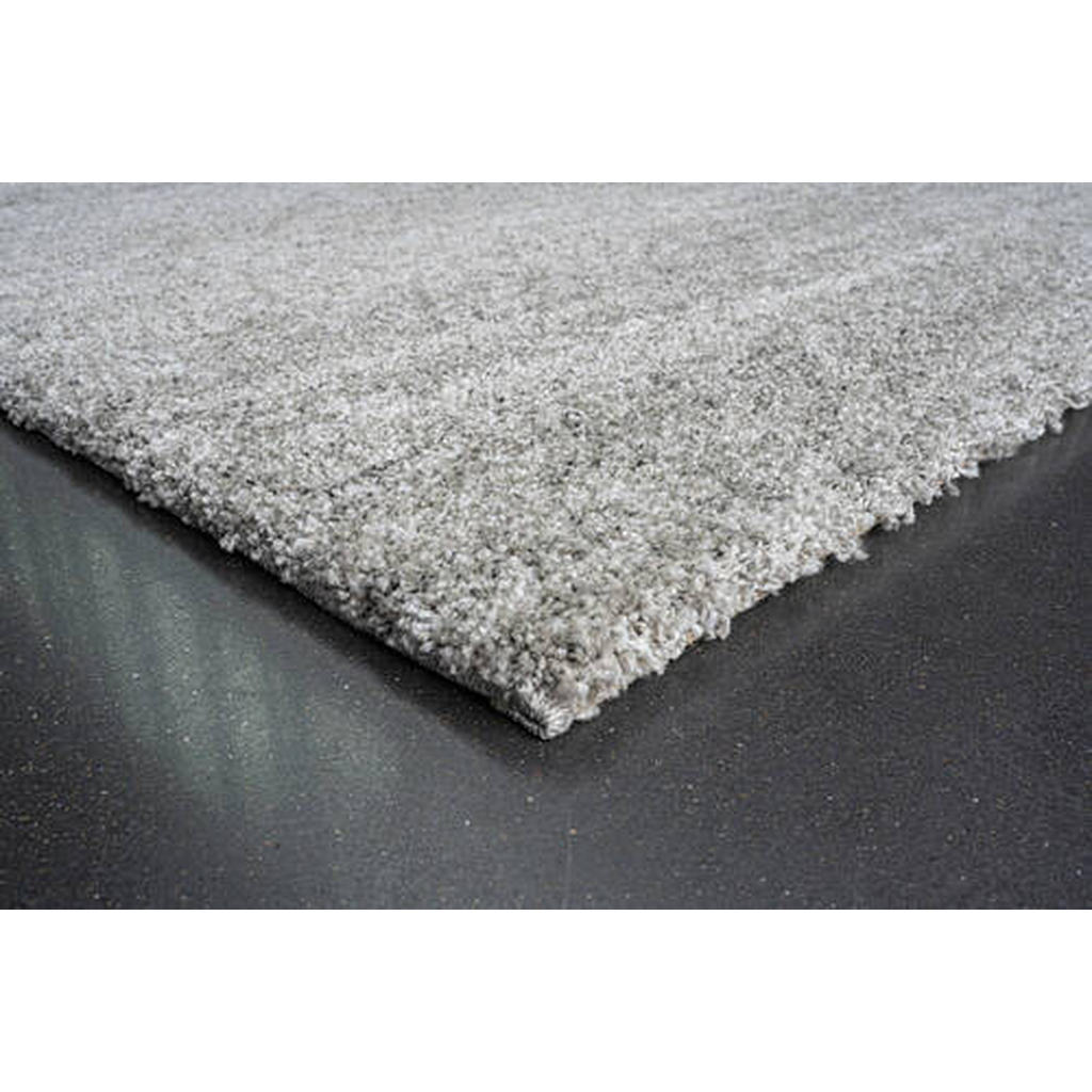 Thumbnail - Novel Webteppich Mehari, Grau, Hellgrau, Dunkelgrau, Textil, Uni, rechteckig, 120x170 cm, Oeko-Tex® Standard 100, für Fu...