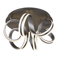 LED-DECKENLEUCHTE 54/25 cm   - Dunkelgrau/Weiß, Design, Kunststoff/Metall (54/25cm) - Globo