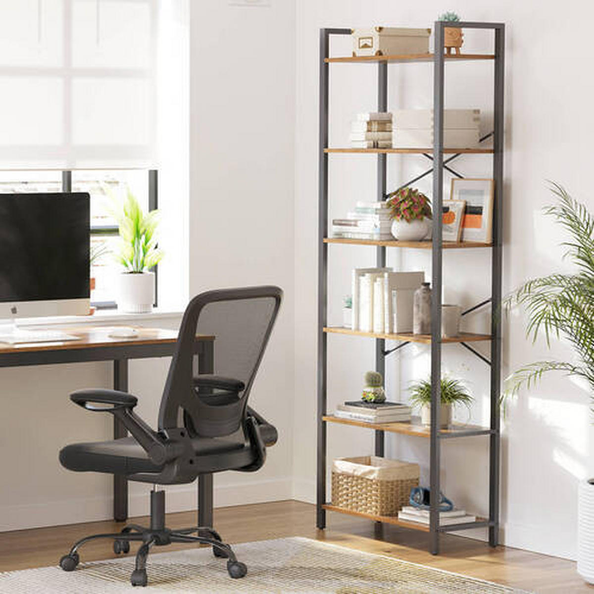 REGAL  66/186/30 cm  - Schwarz/Braun, Trend, Holzwerkstoff/Metall (66/186/30cm) - Boxxx