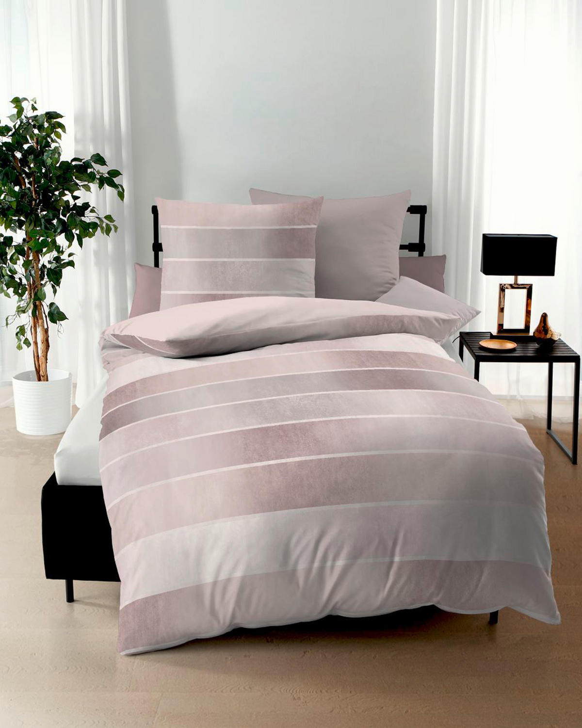 POSTELJNINA TIMELESS 200/200 cm saten roza  - roza, Design, tekstil (200/200cm) - Kaeppel