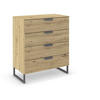 KOMMODE  in 80/92/42 cm  - Dunkelgrau/Eiche Artisan, Design, Holzwerkstoff/Metall (80/92/42cm) - Carryhome