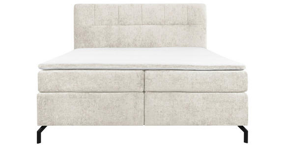 BOXSPRINGBETT 160/200 cm in Greige - Greige/Schwarz, Design, Textil/Metall (160/200cm) - Esposa