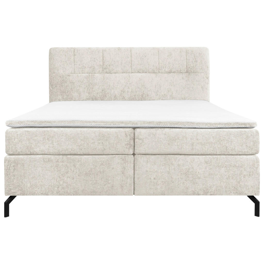 Thumbnail - Esposa Boxspringbett, Greige, Textil, H2, Höhe ca. 17 cm, 160x200 cm, Stoffauswahl, Topper durchgehend, Matratze in vers...