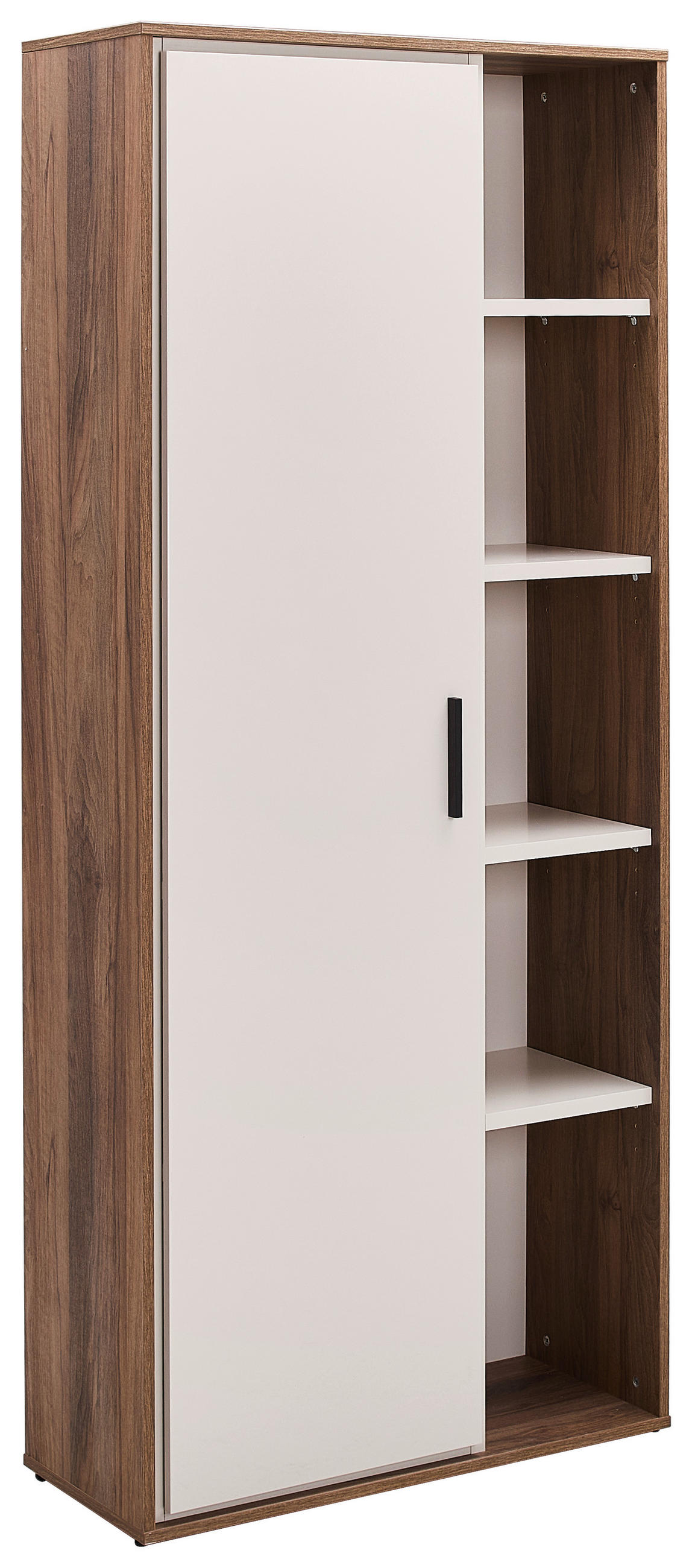 AKTENSCHRANK Nussbaumfarben, Kaschmir  - Kaschmir/Nussbaumfarben, Design, Holzwerkstoff (80,1/189,2/35,3cm) - Stylife