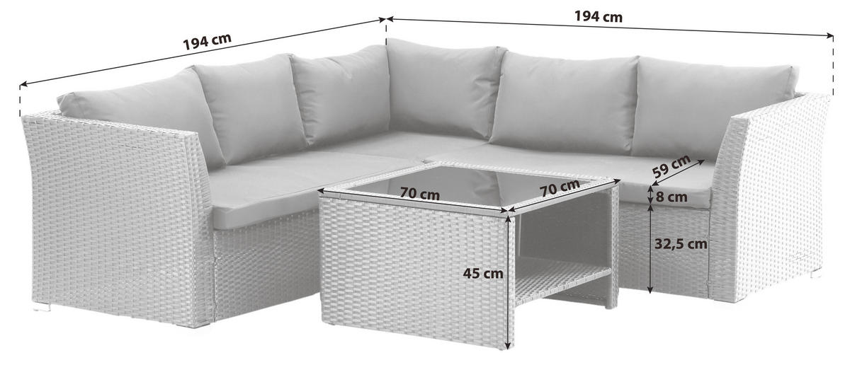 LOUNGEGRUPP  - svart, Klassisk, plast - Gardenson