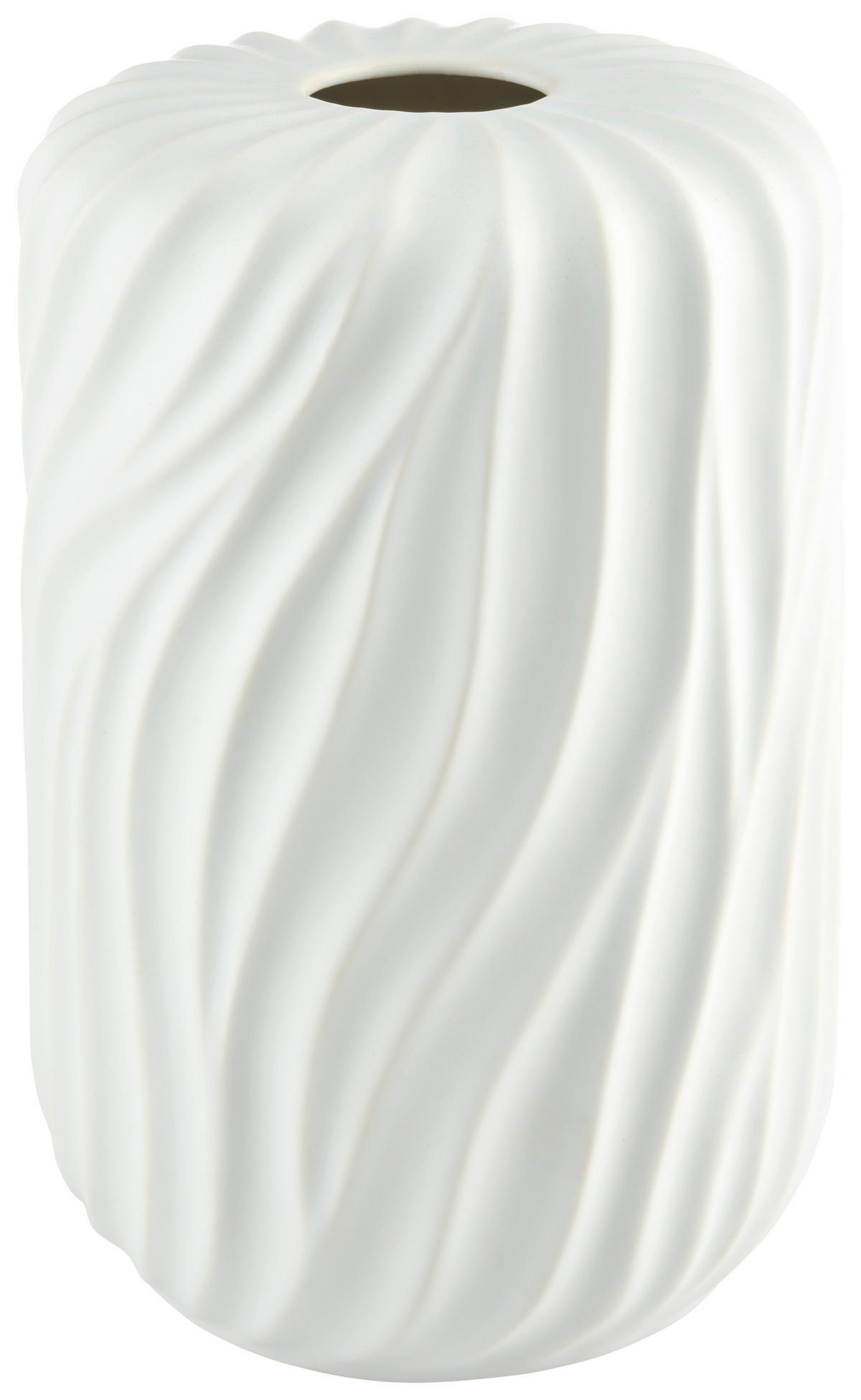 VÁZA, keramika, 27 cm - biela, Design, keramika (18/26cm) - Ambia Home